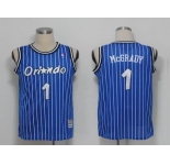nba orlando magic #1 mcgrady blue(pinstripes)