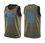 Youth Nike Orlando Magic #15 Vince Carter Swingman Green Salute to Service NBA Jersey