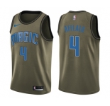 Youth Nike Orlando Magic #4 Arron Afflalo Swingman Green Salute to Service NBA Jersey