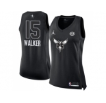 Women Nike Charlotte Hornets #15 Kemba Walker Black NBA Jordan Swingman 2018 All-Star Game Jersey