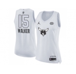 Women Nike Charlotte Hornets #15 Kemba Walker White NBA Jordan Swingman 2018 All-Star Game Jersey