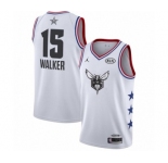 Women's Jordan Charlotte Hornets #15 Kemba Walker Swingman White 2019 All-Star Game Basketball Jersey