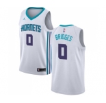 Women's Nike Jordan Charlotte Hornets #0 Miles Bridges Swingman White NBA Jersey - Association Edition