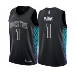 Women's Nike Jordan Charlotte Hornets #1 Malik Monk Swingman Black NBA Jersey - City Edition