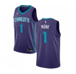 Women's Nike Jordan Charlotte Hornets #1 Malik Monk Swingman Purple NBA Jersey Statement Edition
