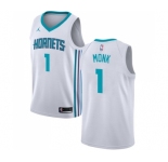 Women's Nike Jordan Charlotte Hornets #1 Malik Monk Swingman White NBA Jersey - Association Edition