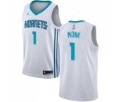 Women's Nike Jordan Charlotte Hornets #1 Malik Monk Swingman White NBA Jersey - Association Edition