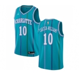 Women's Nike Jordan Charlotte Hornets #10 Michael Carter-Williams Swingman Aqua Hardwood Classics NBA Jersey