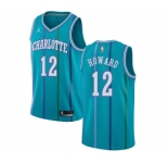 Women's Nike Jordan Charlotte Hornets #12 Dwight Howard Swingman Aqua Hardwood Classics NBA Jersey