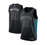 Women's Nike Jordan Charlotte Hornets #15 Kemba Walker Swingman Black NBA Jersey - City Edition