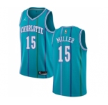 Women's Nike Jordan Charlotte Hornets #15 Percy Miller Authentic Aqua Hardwood Classics NBA Jersey
