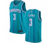 Women's Nike Jordan Charlotte Hornets #3 Jeremy Lamb Swingman Aqua Hardwood Classics NBA Jersey