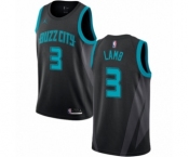Women's Nike Jordan Charlotte Hornets #3 Jeremy Lamb Swingman Black NBA Jersey - 2018-19 City Edition