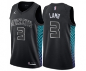 Women's Nike Jordan Charlotte Hornets #3 Jeremy Lamb Swingman Black NBA Jersey - City Edition