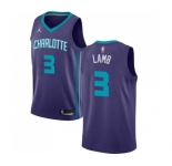 Women's Nike Jordan Charlotte Hornets #3 Jeremy Lamb Swingman Purple NBA Jersey Statement Edition