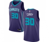 Women's Nike Jordan Charlotte Hornets #30 Dell Curry Swingman Purple NBA Jersey Statement Edition