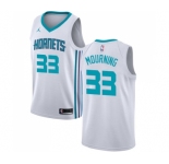 Women's Nike Jordan Charlotte Hornets #33 Alonzo Mourning Swingman White NBA Jersey - Association Edition