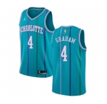 Women's Nike Jordan Charlotte Hornets #4 Devonte Graham Swingman Aqua Hardwood Classics NBA Jersey
