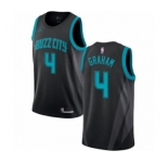 Women's Nike Jordan Charlotte Hornets #4 Devonte Graham Swingman Black NBA Jersey - 2018-19 City Edition