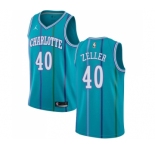 Women's Nike Jordan Charlotte Hornets #40 Cody Zeller Swingman Aqua Hardwood Classics NBA Jersey