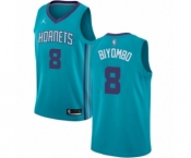 Women's Nike Jordan Charlotte Hornets #8 Bismack Biyombo Authentic Teal NBA Jersey - Icon Edition