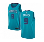 Women's Nike Jordan Charlotte Hornets #9 Tony Parker Authentic Teal NBA Jersey - Icon Edition