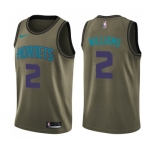 Youth Nike Charlotte Hornets #2 Marvin Williams Swingman Green Salute to Service NBA Jersey