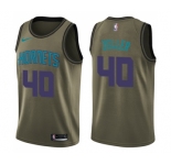 Youth Nike Charlotte Hornets #40 Cody Zeller Swingman Green Salute to Service NBA Jersey