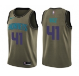 Youth Nike Charlotte Hornets #41 Glen Rice Swingman Green Salute to Service NBA Jersey