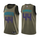 Youth Nike Charlotte Hornets #44 Frank Kaminsky Swingman Green Salute to Service NBA Jersey