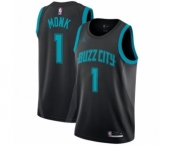 Youth Nike Jordan Charlotte Hornets #1 Malik Monk Swingman Black NBA Jersey - 2018-19 City Edition