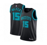 Youth Nike Jordan Charlotte Hornets #15 Kemba Walker Swingman Black NBA Jersey - 2018-19 City Edition