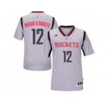 Men Adidas Houston Rockets #12 Luc Mbah a Moute Authentic Grey Alternate NBA Jersey