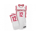 Men Adidas Houston Rockets #12 Luc Mbah a Moute Authentic White Home NBA Jersey