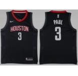 Men Houston Rockets #3 Chris Paul Black NBA Swingman Jersey