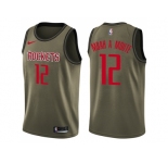 Men Nike Houston Rockets #12 Luc Mbah a Moute Green Salute to Service NBA Swingman Jersey
