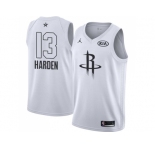 Men Nike Houston Rockets #13 James Harden White NBA Jordan Swingman 2018 All-Star Game Jersey