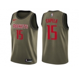 Men Nike Houston Rockets #15 Clint Capela Green Salute to Service NBA Swingman Jersey