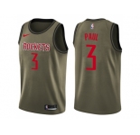 Men Nike Houston Rockets #3 Chris Paul Green Salute to Service NBA Swingman Jerse