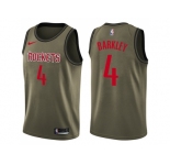 Men Nike Houston Rockets #4 Charles Barkley Green Salute to Service NBA Swingman Jersey