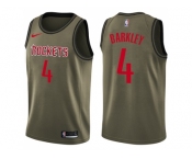 Men Nike Houston Rockets #4 Charles Barkley Green Salute to Service NBA Swingman Jersey
