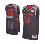Men's Adidas Houston Rockets #13 James Harden Authentic Charcoal 2017 All Star NBA Jersey