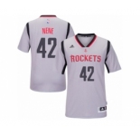 Men's Adidas Houston Rockets #42 Nene Swingman Grey Alternate NBA Jersey