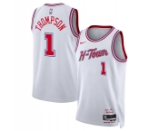 Men's Houston Rockets #1 Amen Thompson White 2025-26 City Edition Stitched Jersey
