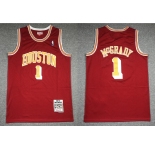 Men's Houston Rockets #1 Tracy McGrady Red 2004-05 Hardwood Classics Soul Swingman Throwback Jersey