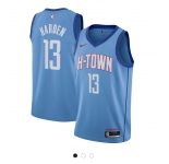 Men's Houston Rockets #13 James Harden Authentic blue Basketball Jersey  2020-2021 City Edition