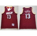 Men's Houston Rockets #13 James Harden Red Checkerboard Hardwood Classics Jersey