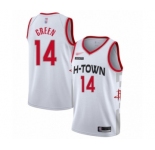 Men's Houston Rockets #14 Gerald Green Authentic White Basketball Jersey - 2019-20 City Edition