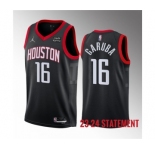 Men's Houston Rockets #16 Usman Garuba Black 2023 Statement Edition Stitched Basketball Jersey