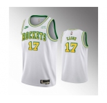 Men's Houston Rockets #17 Tari Eason White Swingman Classic Edition Stitched Basketball Jersey